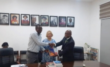 KNUST School of Public health, has received a book donation from Dr. Samantha Holligworth from the University of Queensland, Australia
